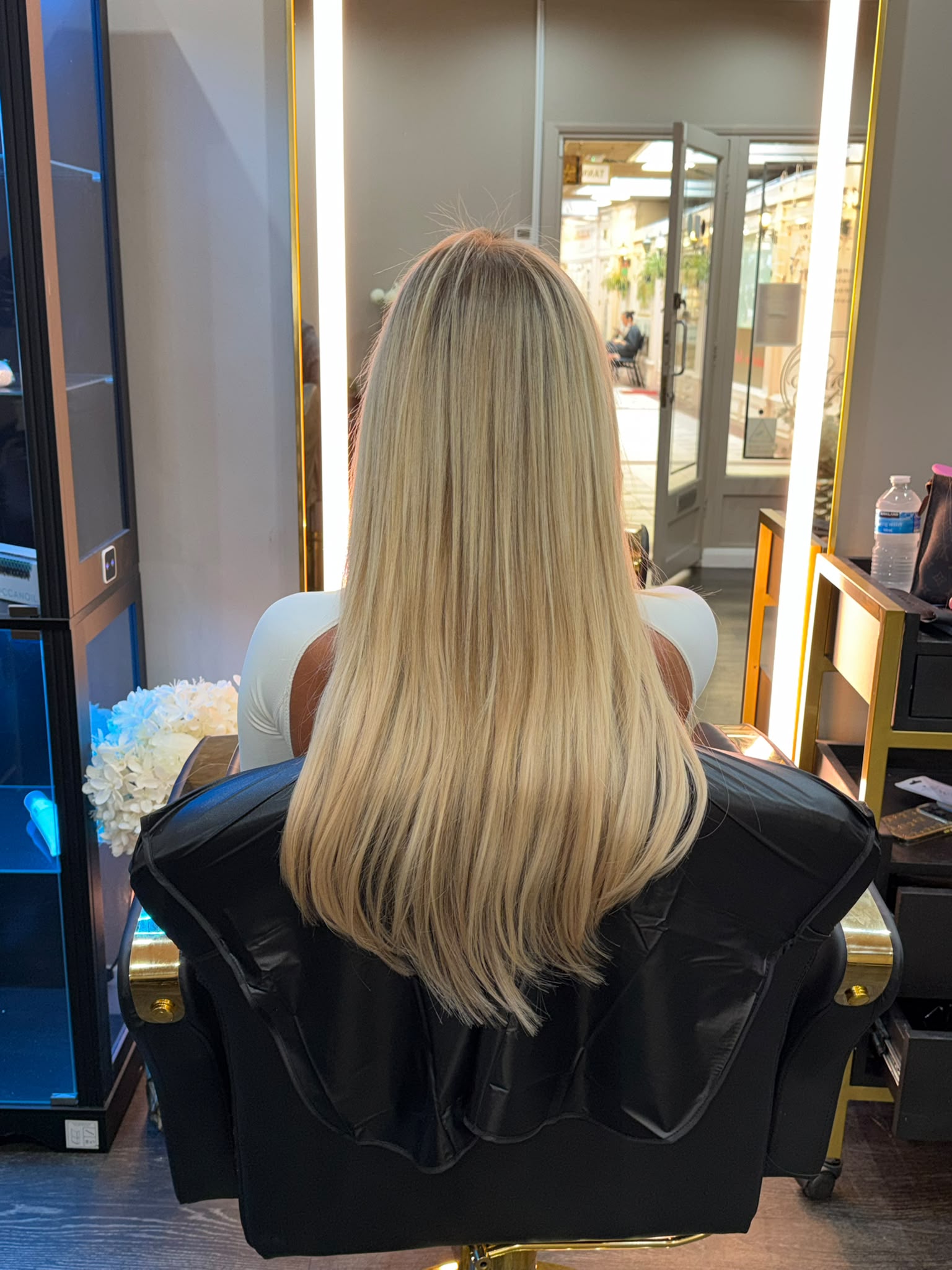 Real client hair extensions with a sleek finish